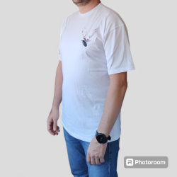 Printed T-shirt with dove white