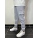 Drill Cotton Cargo Pants - Light Gray