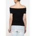 Off-shoulder blouse - black