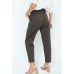 Carrot pants with pleats - dark brown