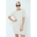 Knitted dress - beige