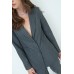 Gestreifter Blazer - grau