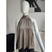 Bluse mit Stehkragen - dunkelbeige