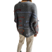 Sweater with decorative thread - gray