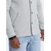 Sweatshirt with a stand-up collar and buttons - gray