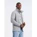 Sweatshirt with a stand-up collar and buttons - gray