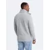 Sweatshirt with a stand-up collar and buttons - gray