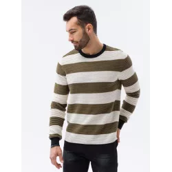 Striped sweater - olive