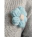 Pullover mit Blumen - grau