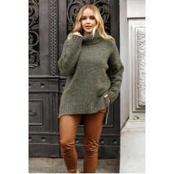 Turtleneck sweater - khaki