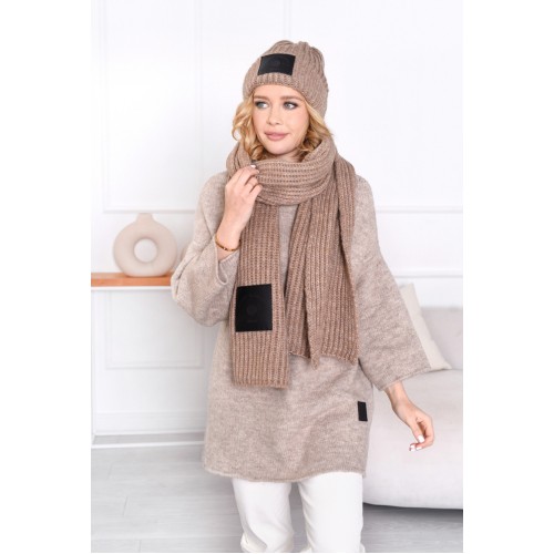 Hat + scarf set - latte