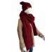 Hat + scarf set - burgundy