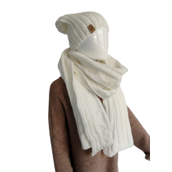 Hat + scarf set - white