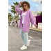 Cable Knit Cardigan - Lilac