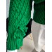 Loose turtleneck sweater - green