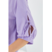 Shirt with slit and tie on the sleeve - lilac