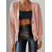 Long Sleeve Button Detail Knitwear Cardigan - Powder Pink