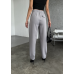 Loose trousers with pleats - ash grey