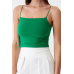 Rope Strap Crop Top - Green