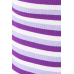 Striped top with neckline - shades of purple