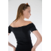 Carmen blouse with elastic band (Spanish blouse) - Black