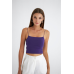 Rope Strap Crop Top - Purple