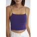 Rope Strap Crop Top - Purple