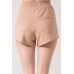 Baumwollshorts mit Gummibund - beige