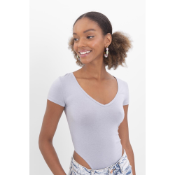 Viscose V-Neck Body - Light Gray