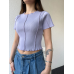 T-shirt with decorative seam - lilac