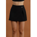 Black Stone Detailed Mini Skirt