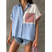 Linen oversize shirt - multicolor