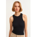 Ribbed Halter Top - Black