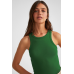 Ribbed Halter Top - Bottle Green