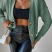 Knitted cardigan with buttons - mint