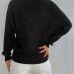 Knitted Button Cardigan - Black