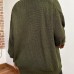 Loose button cardigan - olive