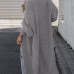 Long, thick cardigan - gray