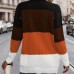 Long Striped Cardigan - Shades of Brown