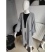 Long, thick cardigan - gray