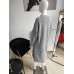 Long, thick cardigan - gray