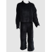 Plush wide-leg tracksuit - black