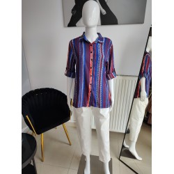 Ethnic Pattern Shirt - Multicolor