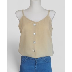 Sleeveless blouse - light yellow