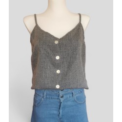 Sleeveless blouse - gray