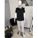 Spanish blouse with elastic band and short sleeves - black