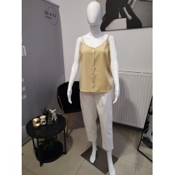 Sleeveless blouse - light yellow